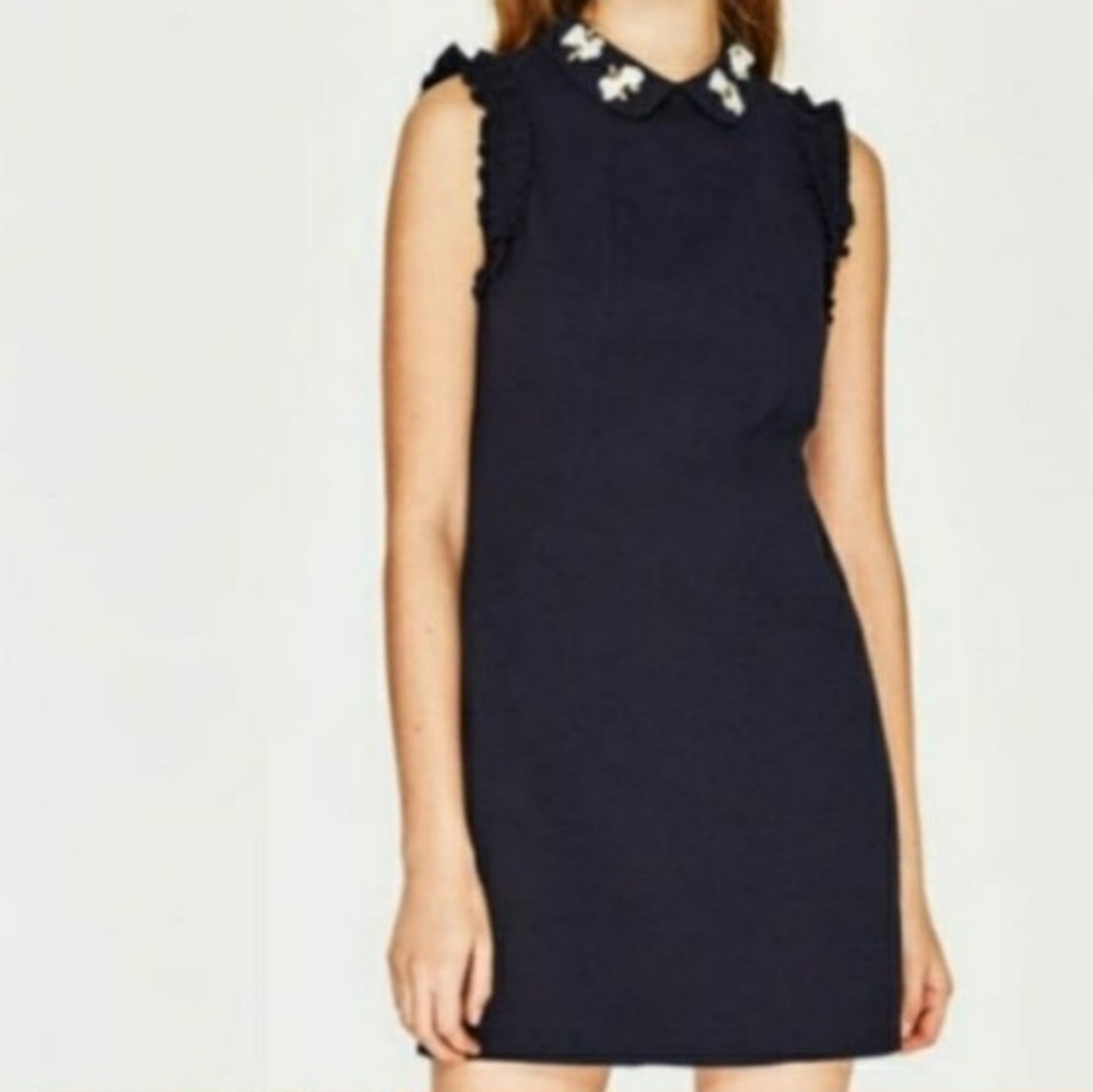 Zara Trafaluc Beaded Bee Dress